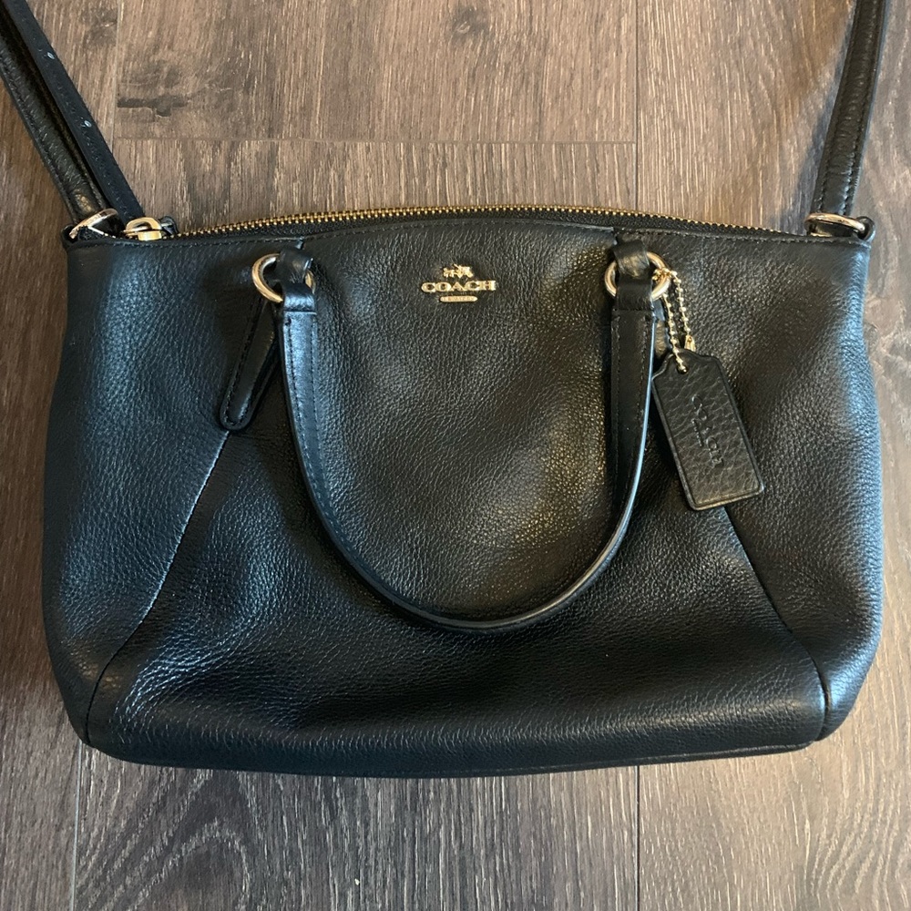Vintage Coach A1780-F57563 Pebbled Leather Mini Bag Black